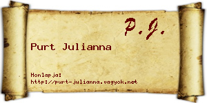 Purt Julianna névjegykártya
